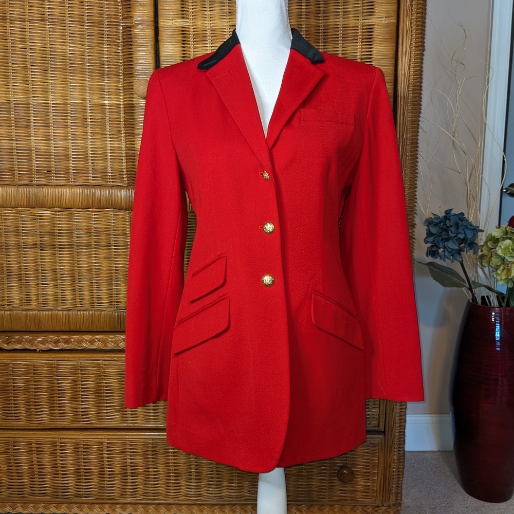 Ralph Lauren Red Velvet Collar Jacket